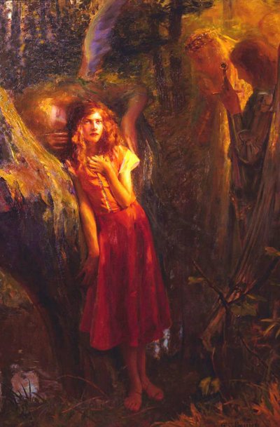 油絵 Gaston Bussiere_ロメオとジュリエット ma2546-